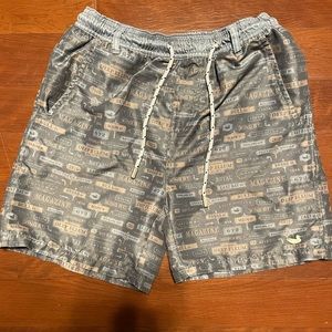 Boys southern marsh New Orleans street names swim trunks.